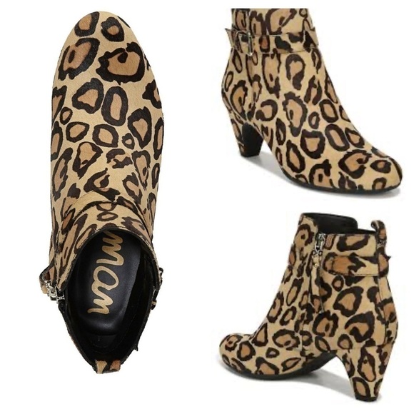 Sam Edelman Mandi Animal Print Bootie Size 7.5 M - Picture 1 of 15